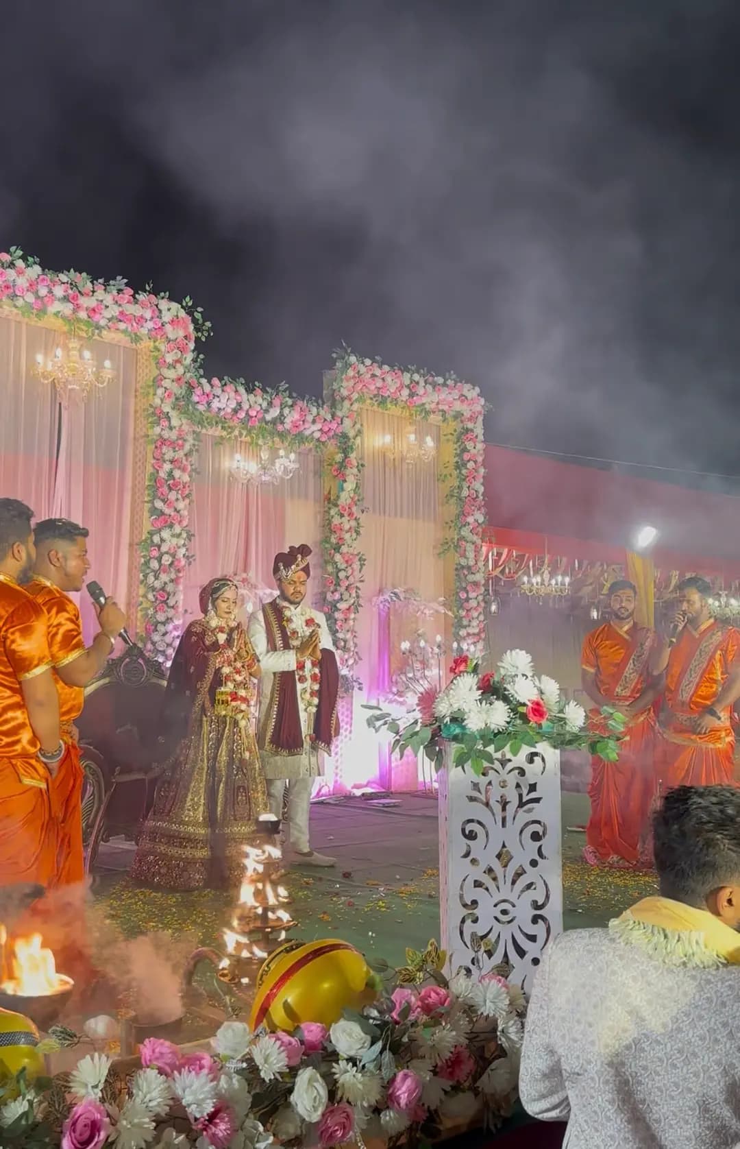 विवाह समारोह में गंगा आरती