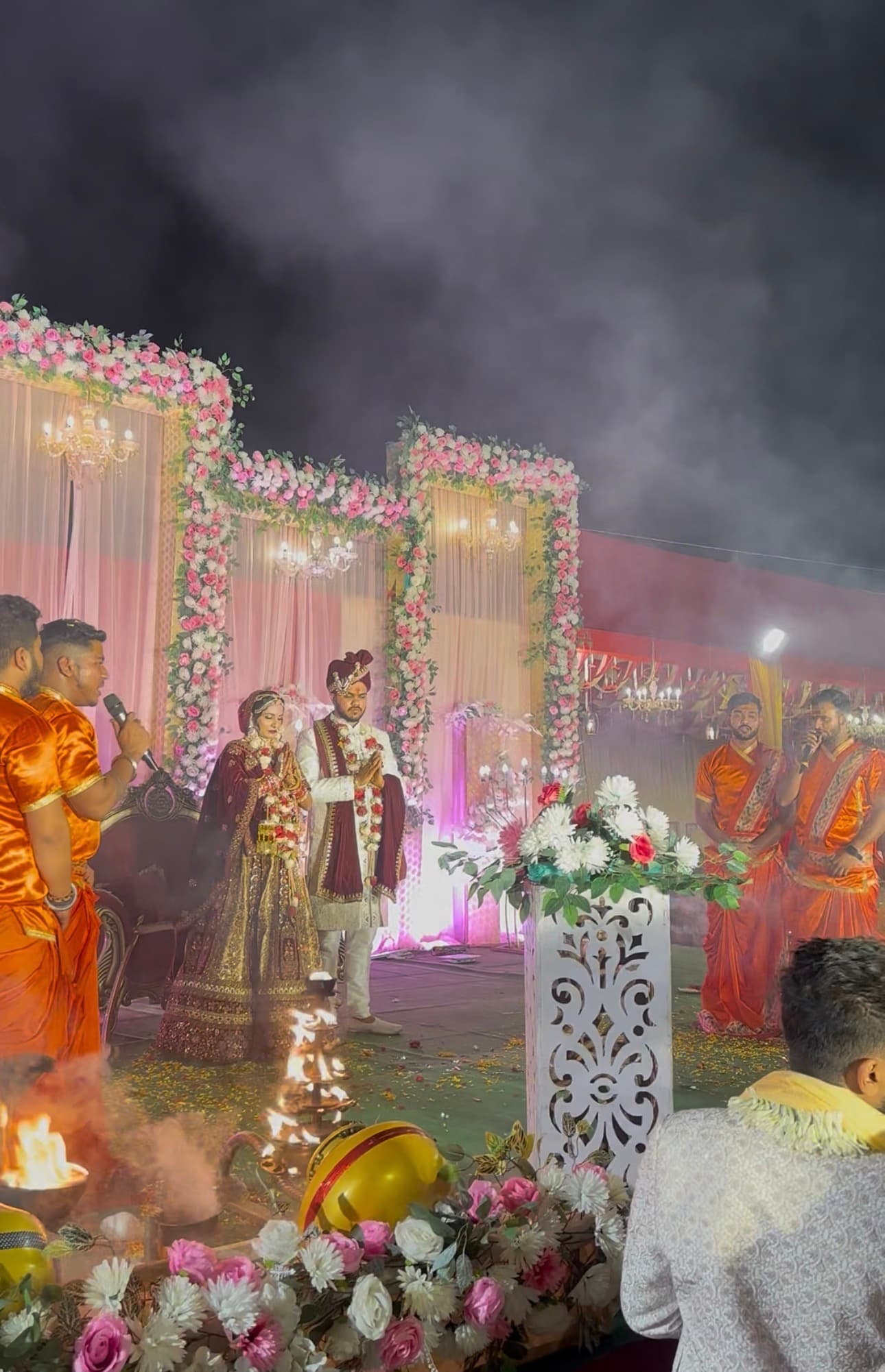 विवाह समारोह में गंगा आरती